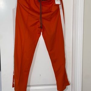 HUNTER FOR TARGET Women’s Side Button Up Orange Track Pants NWT